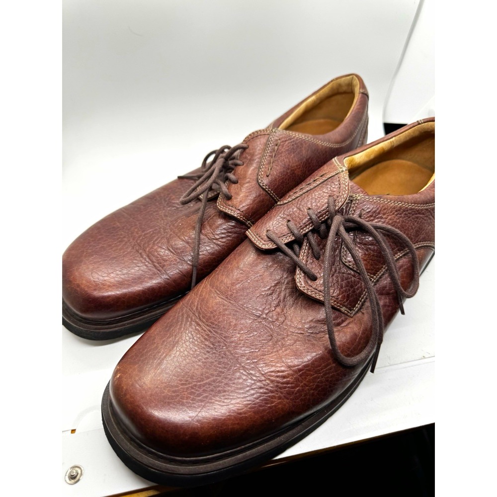 Clarks Mens Brown Leather Lace Up Oxford Comfort Casual Shoes SB24
